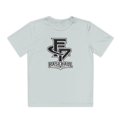 FCP Youth Baseball Performance Tee: Black Logo Alt