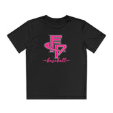 FCP Youth Baseball Performance Tee: Pink Logo
