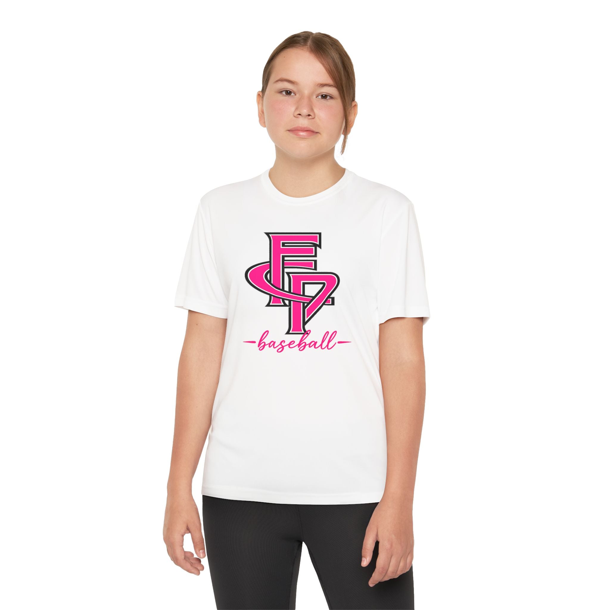 FCP Youth Baseball Dri-Fit Tee: Pink Logo