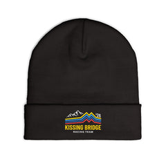 Kissing Bridge Racing Team | Retro Mountain Stripe '26 — Knit Beanie