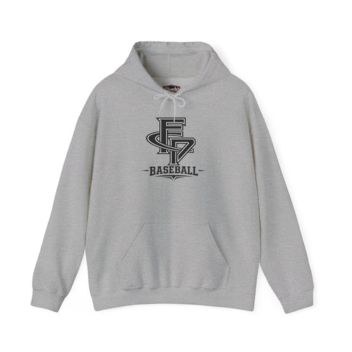 FCP Adult Baseball Hoodie: Black Logo
