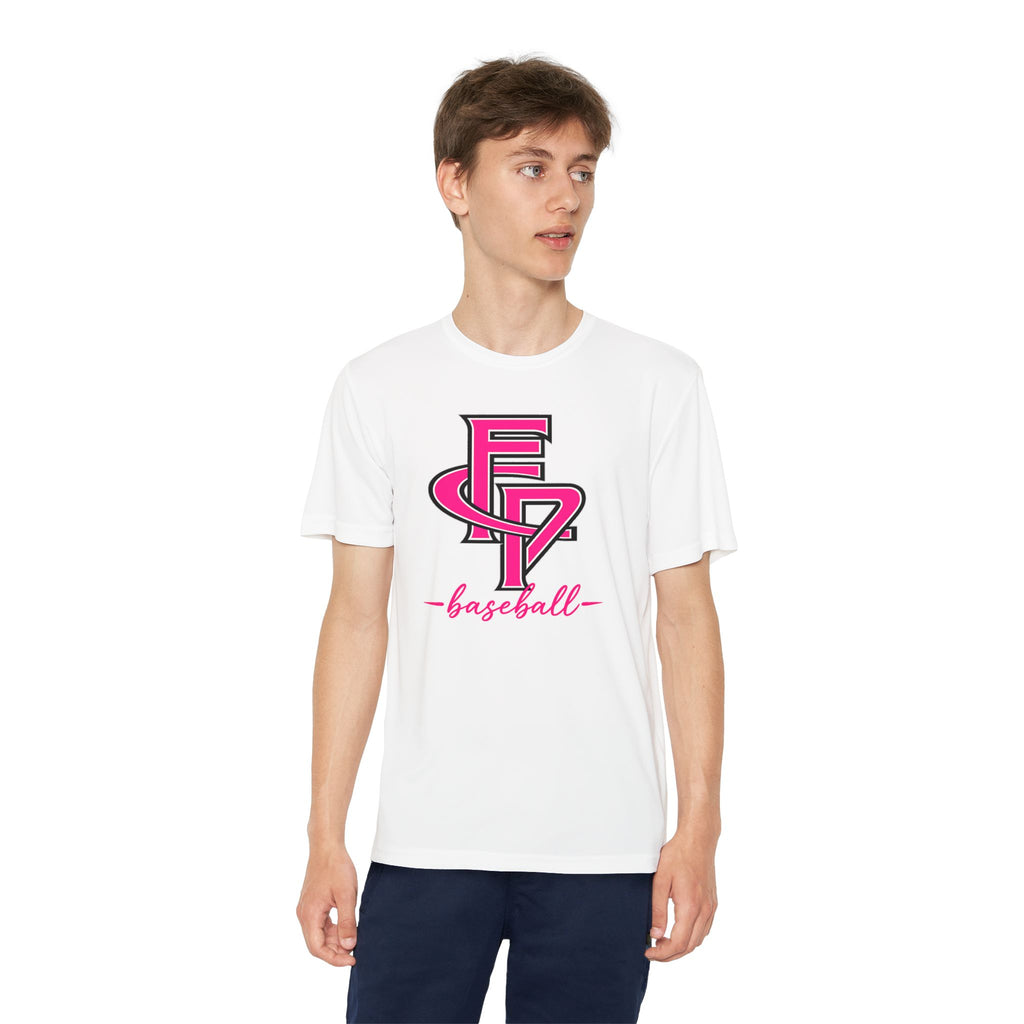 FCP Youth Baseball Dri-Fit Tee: Pink Logo