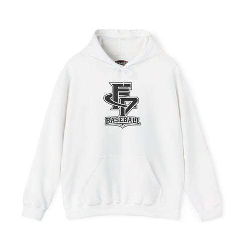 FCP Adult Baseball Hoodie: Black Logo Alt