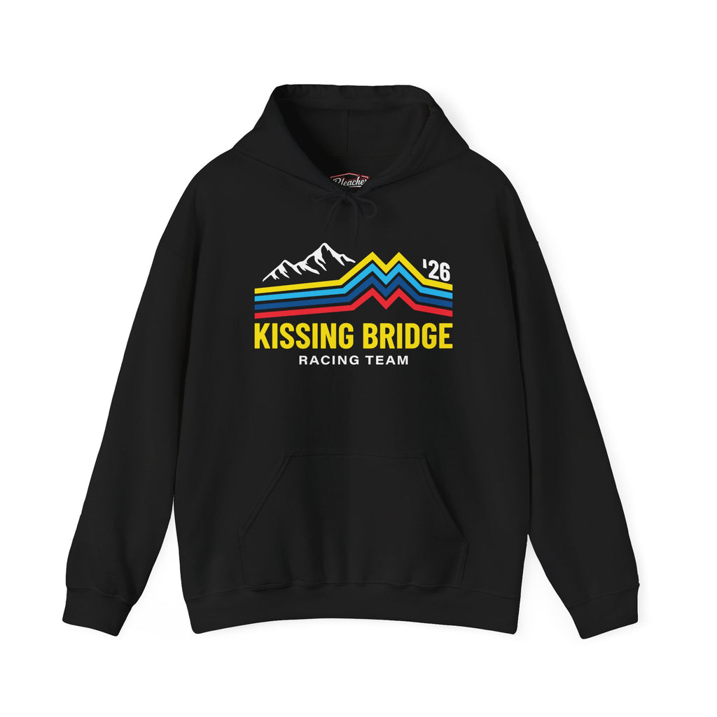 Kissing Bridge Racing Team | Retro Mountain Stripe '26 — Adult Hoodie
