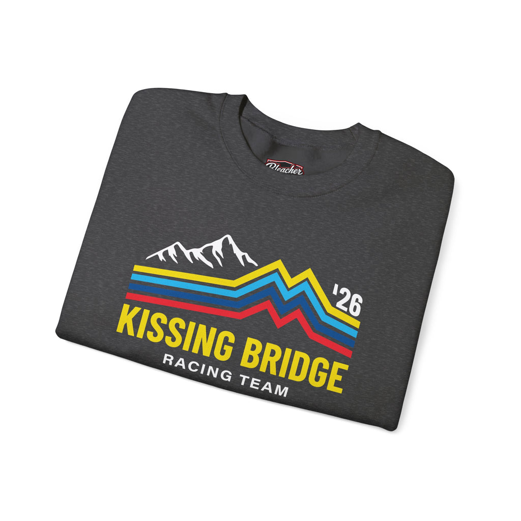 Kissing Bridge Racing Team | Retro Mountain Stripe '26 — Adult Sweatshirt