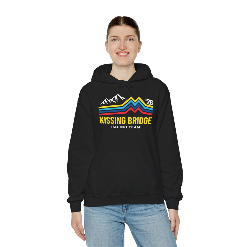 Kissing Bridge Racing Team | Retro Mountain Stripe '26 – Adult Hoodie