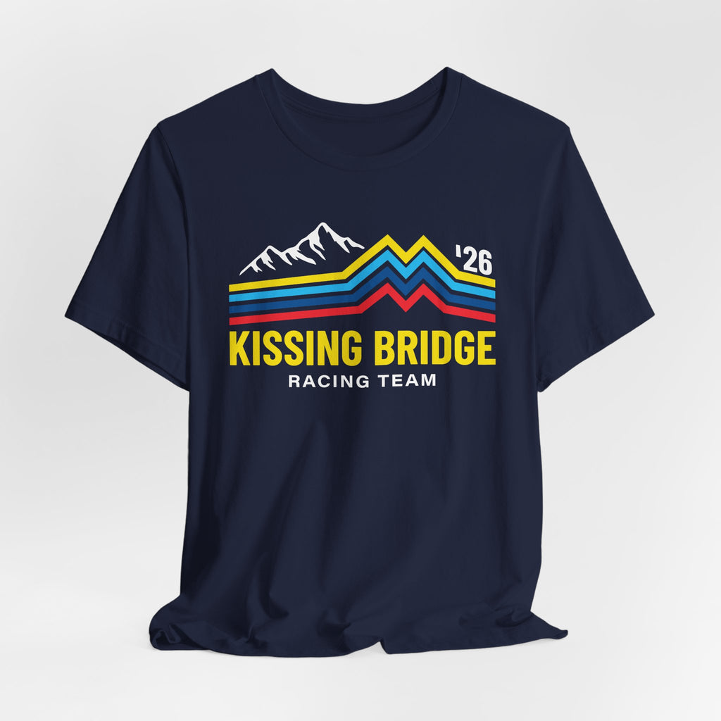 Kissing Bridge Racing Team Retro Mountain Stripes '26 – Tee