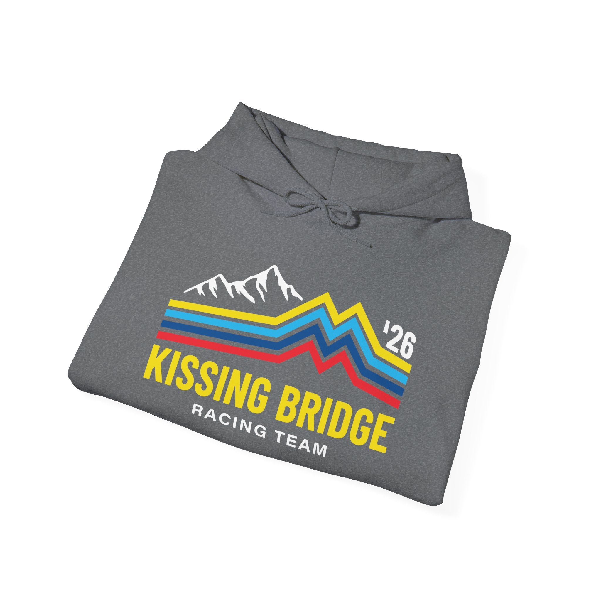 Kissing Bridge Racing Team | Retro Mountain Stripe '26 – Adult Hoodie
