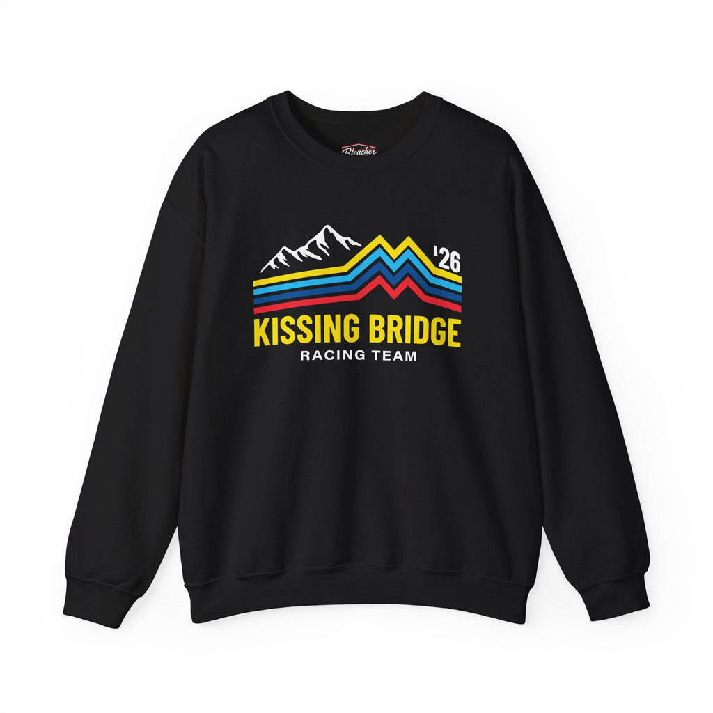 Kissing Bridge Racing Team | Retro Mountain Stripe '26 — Adult Sweatshirt
