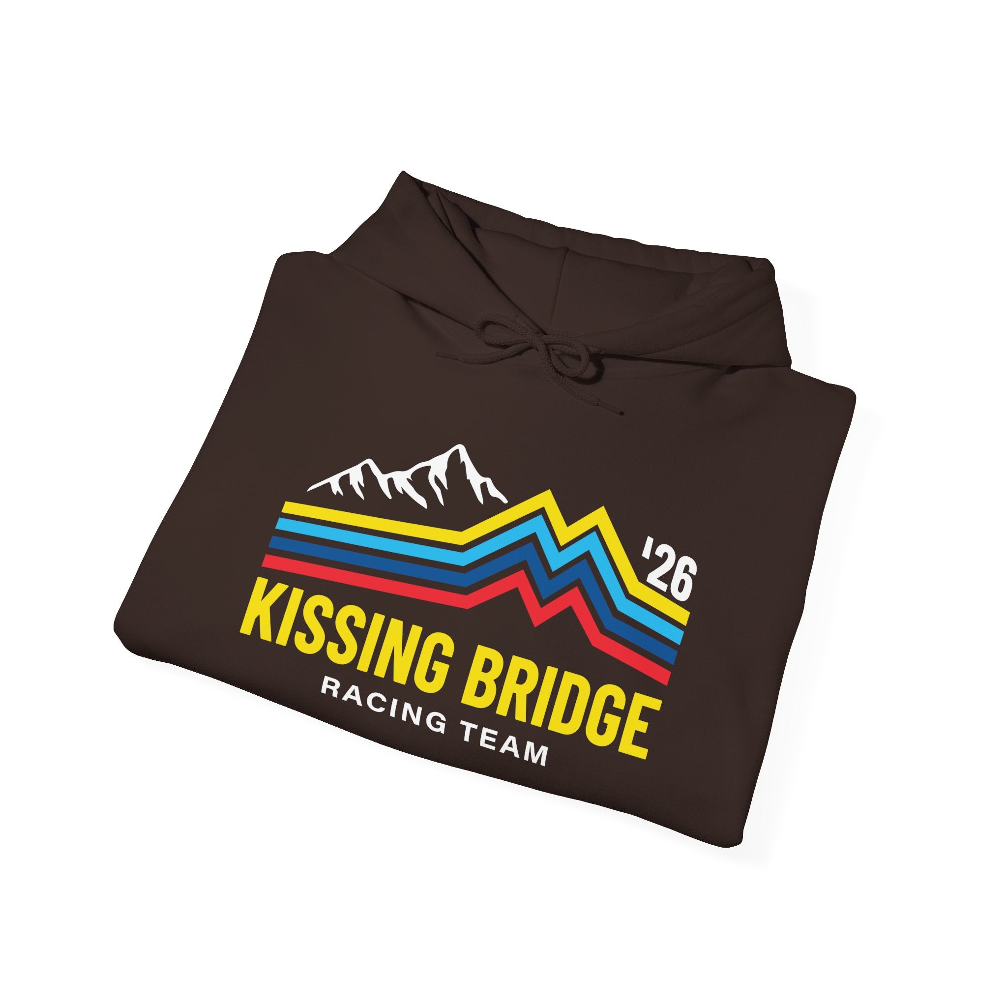Kissing Bridge Racing Team | Retro Mountain Stripe '26 – Adult Hoodie