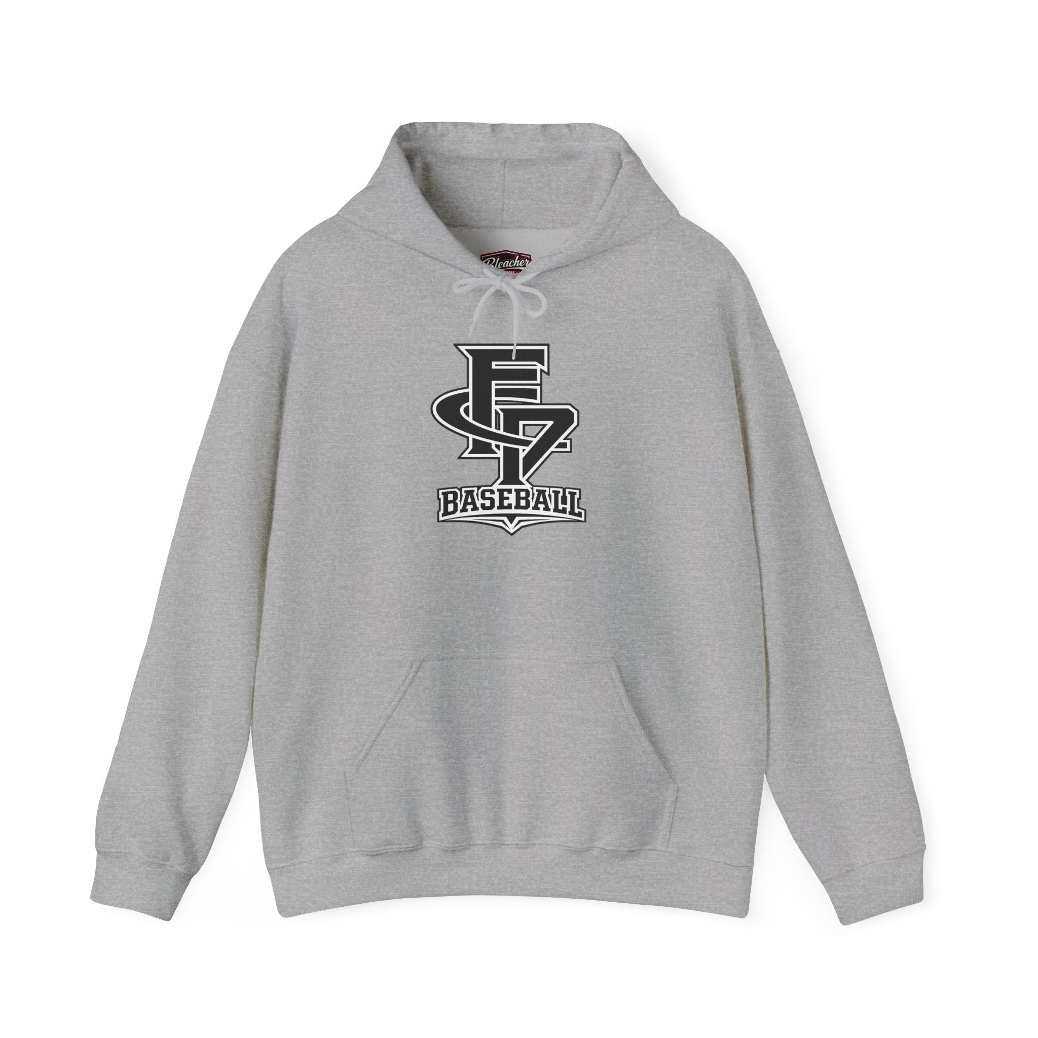 FCP Adult Baseball Hoodie: Black Logo Alt