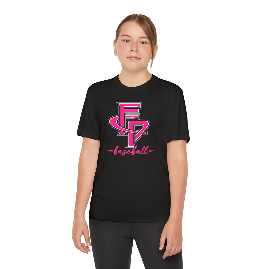 FCP Youth Baseball Dri-Fit Tee: Pink Logo