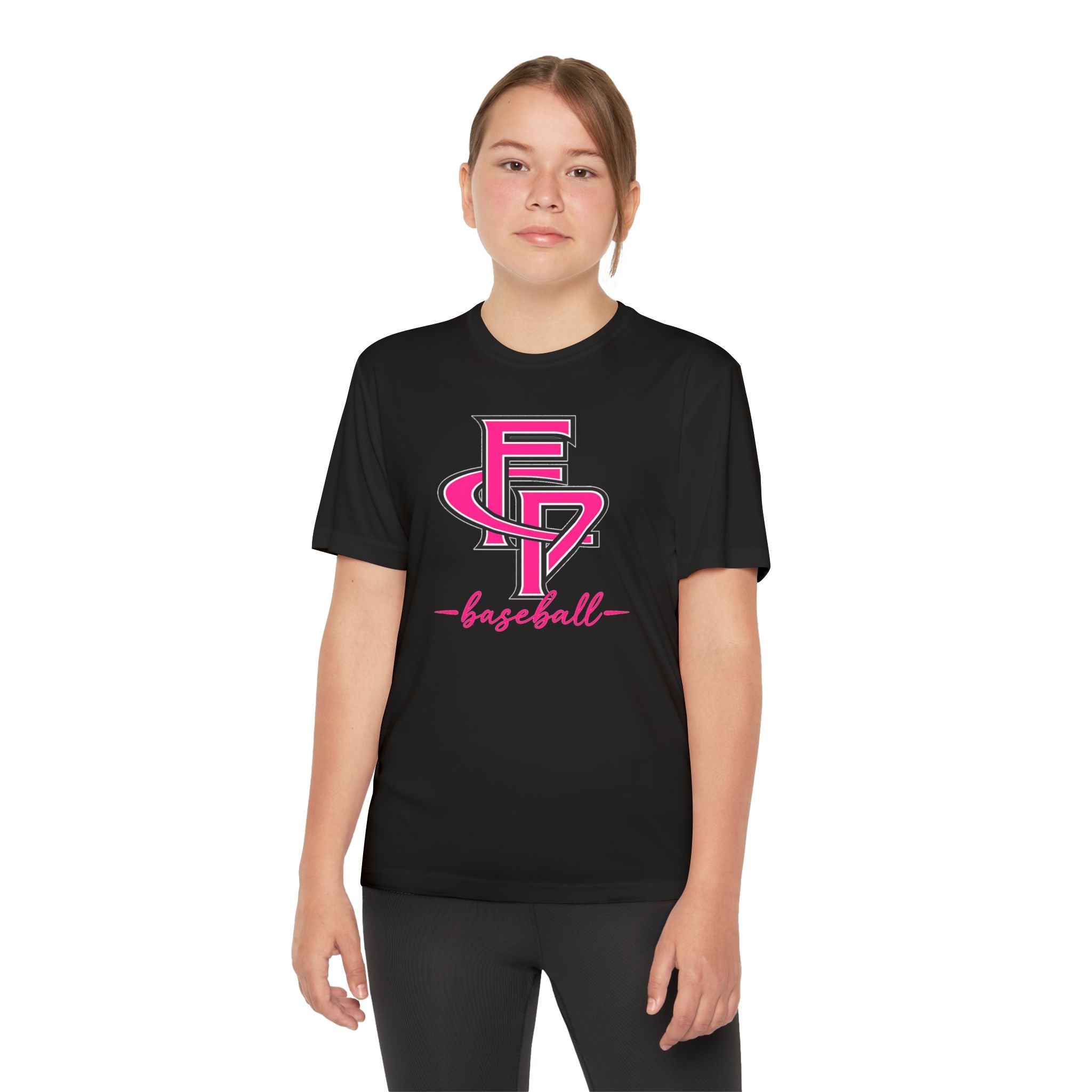FCP Youth Baseball Dri-Fit Tee: Pink Logo