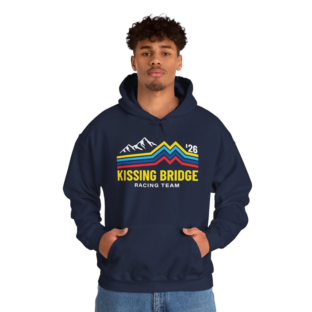 Kissing Bridge Racing Team | Retro Mountain Stripe '26 – Adult Hoodie