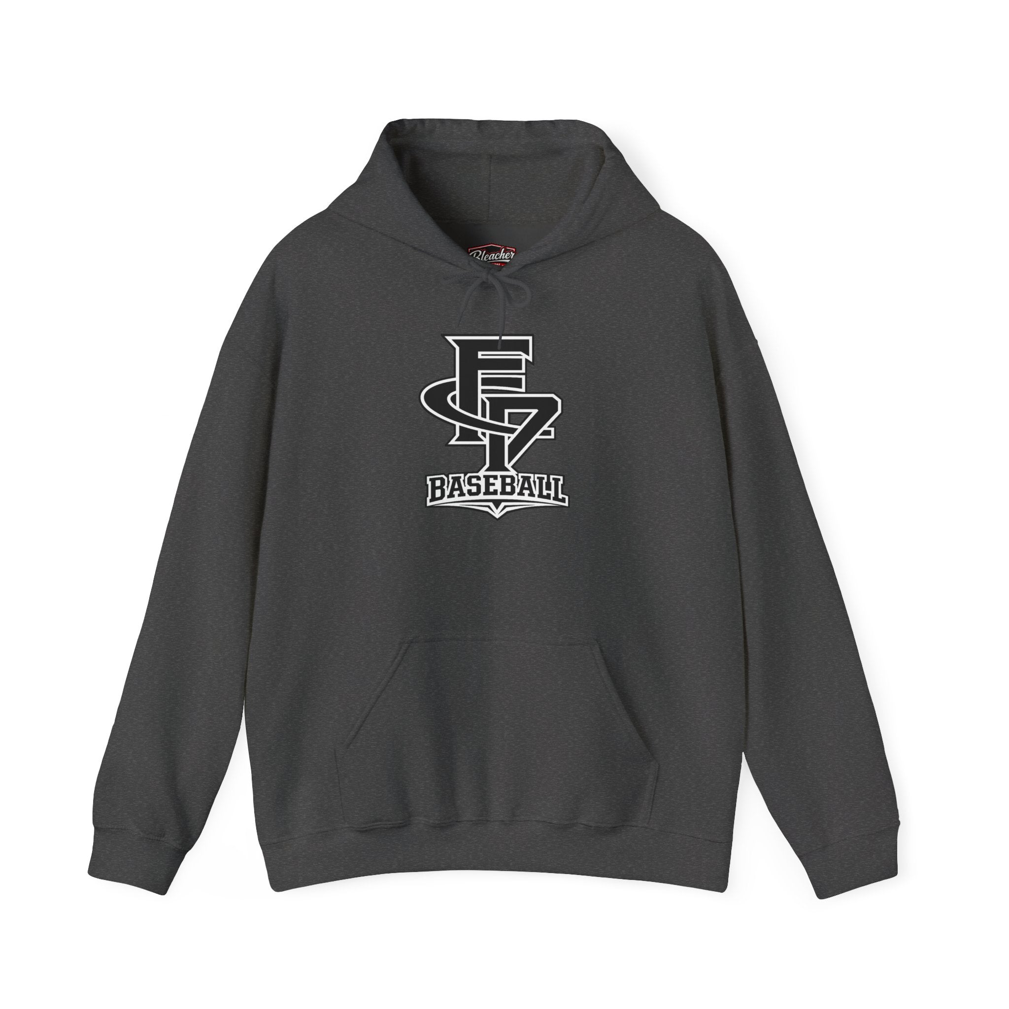 FCP Adult Baseball Hoodie: Black Logo Alt