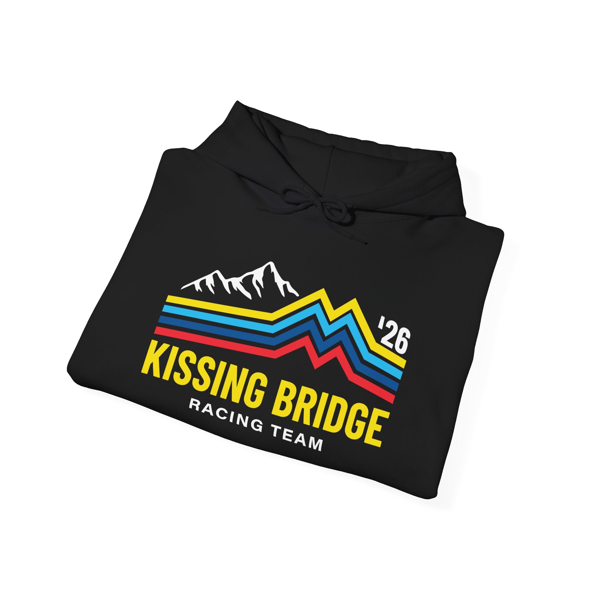Kissing Bridge Racing Team | Retro Mountain Stripe '26 – Adult Hoodie