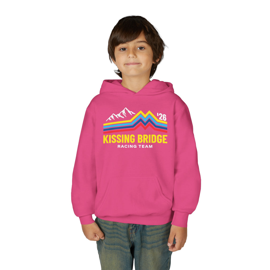 Kissing Bridge Racing Team '26 Mountain Stripe — Youth Hoodie