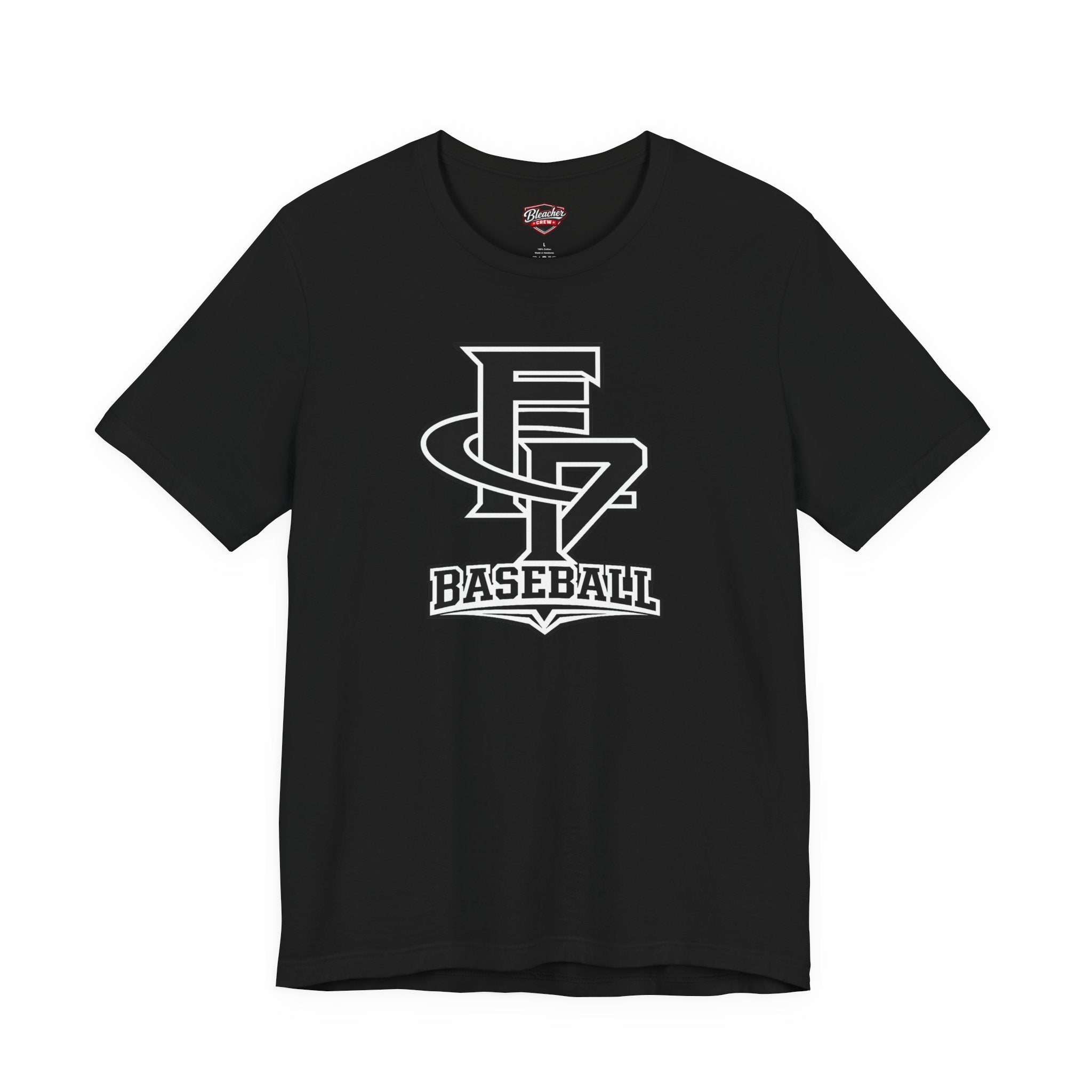 FCP Adult Baseball Tee: Black Logo Alt