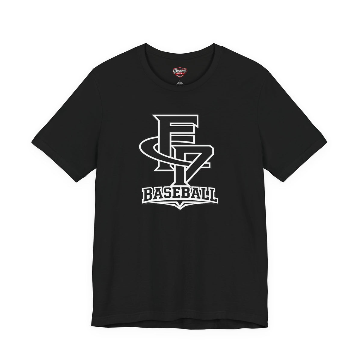 FCP Adult Baseball Tee: Black Logo Alt