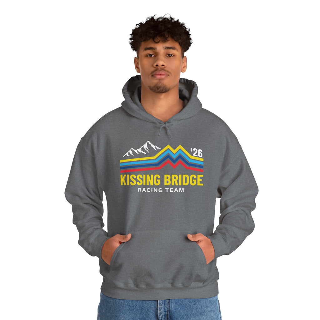 Kissing Bridge Racing Team | Retro Mountain Stripe '26 – Adult Hoodie