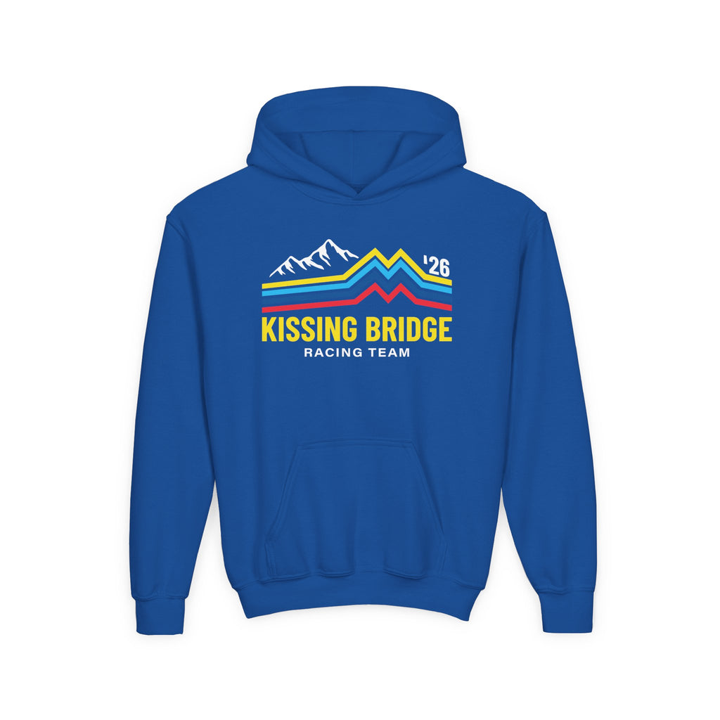 Kissing Bridge Racing Team '26 Mountain Stripe — Youth Hoodie