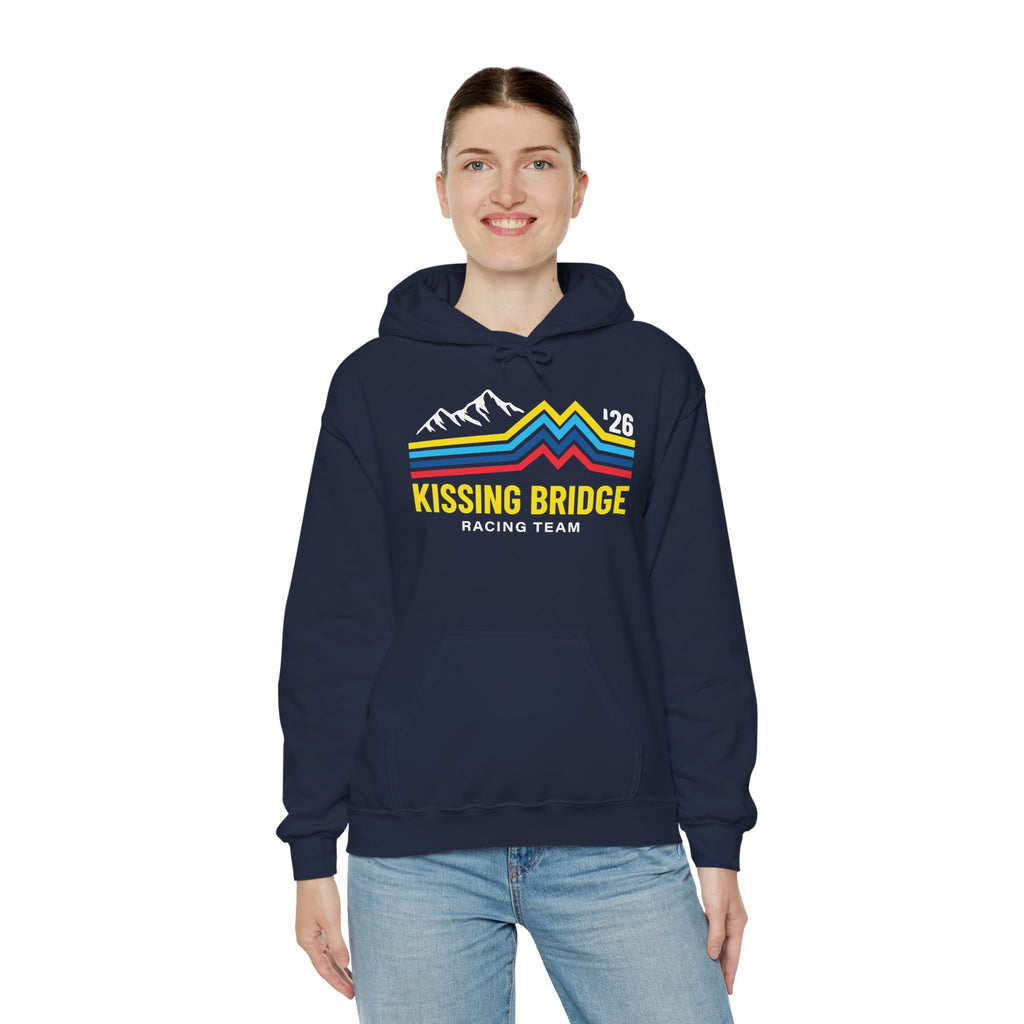 Kissing Bridge Racing Team | Retro Mountain Stripe '26 – Adult Hoodie
