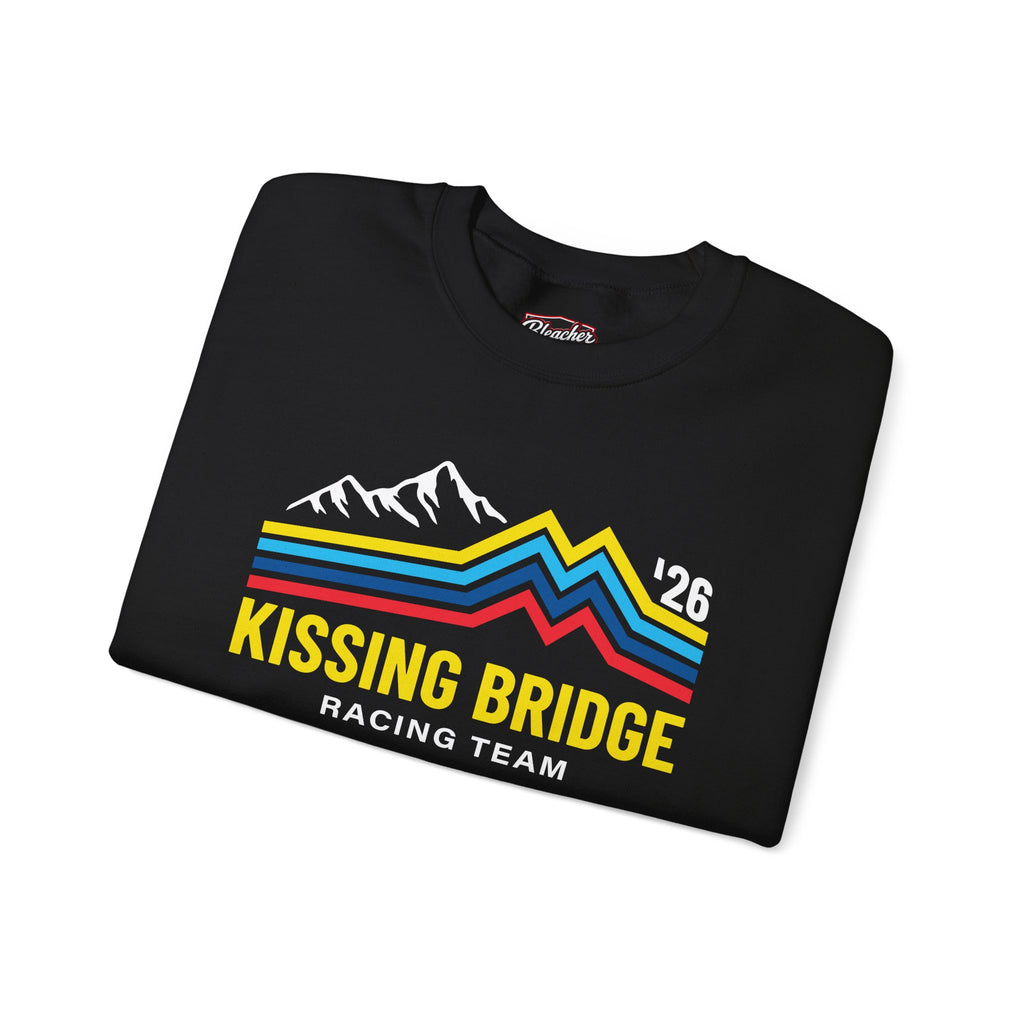 Kissing Bridge Racing Team | Retro Mountain Stripe '26 — Adult Sweatshirt