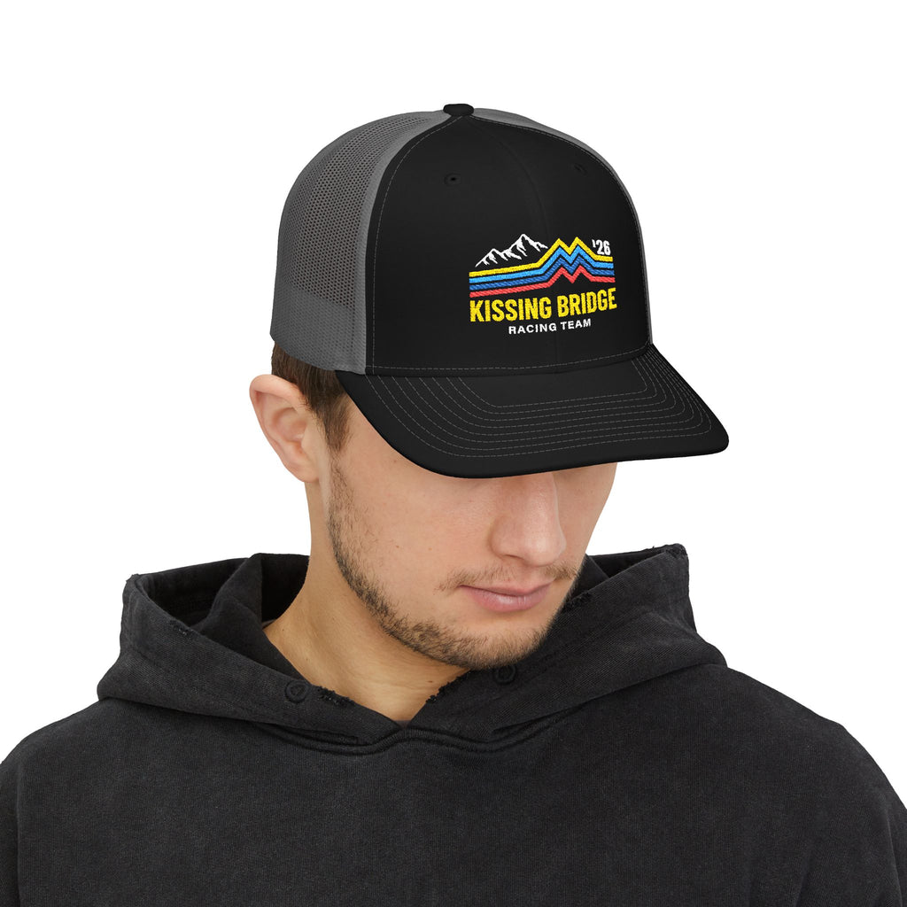 Kissing Bridge Racing Team | Retro Mountain Stripe '26 — Trucker Cap