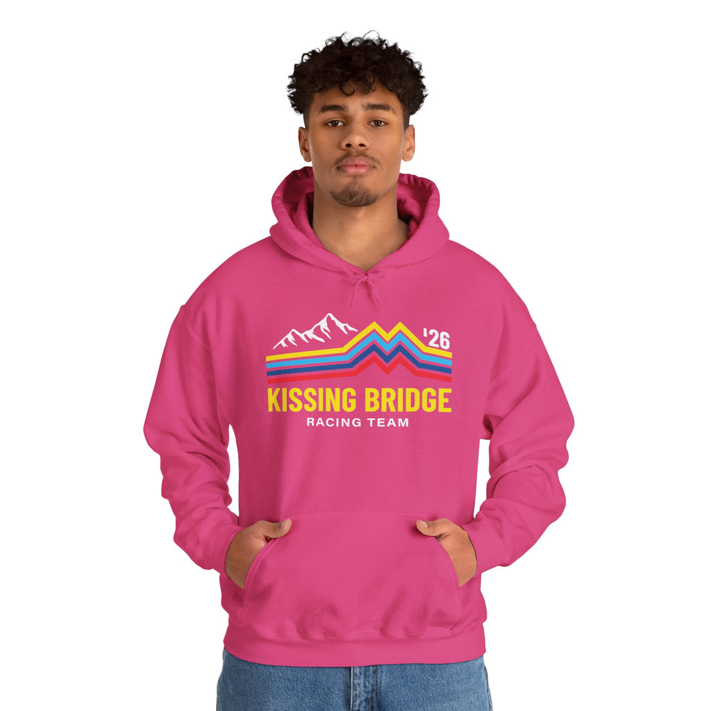 Kissing Bridge Racing Team | Retro Mountain Stripe '26 – Adult Hoodie