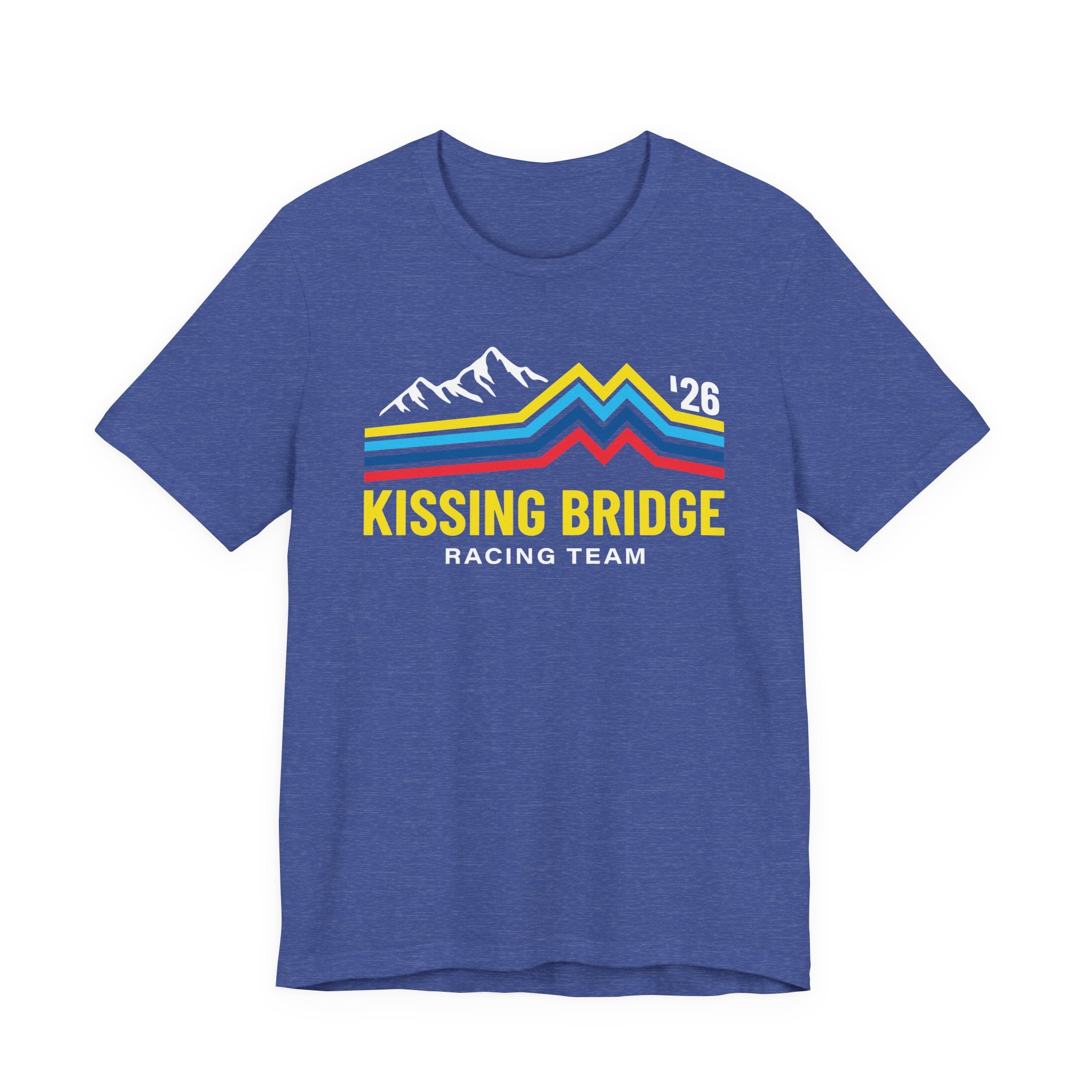 Kissing Bridge Racing Team Retro Mountain Stripes '26 – Tee