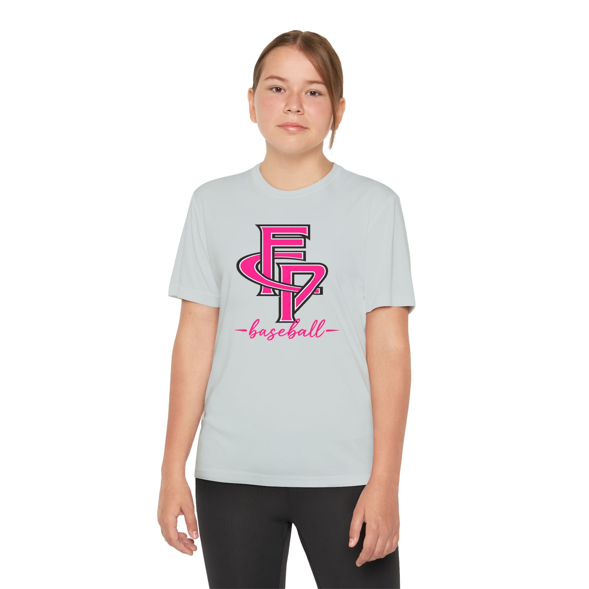 FCP Youth Baseball Dri-Fit Tee: Pink Logo