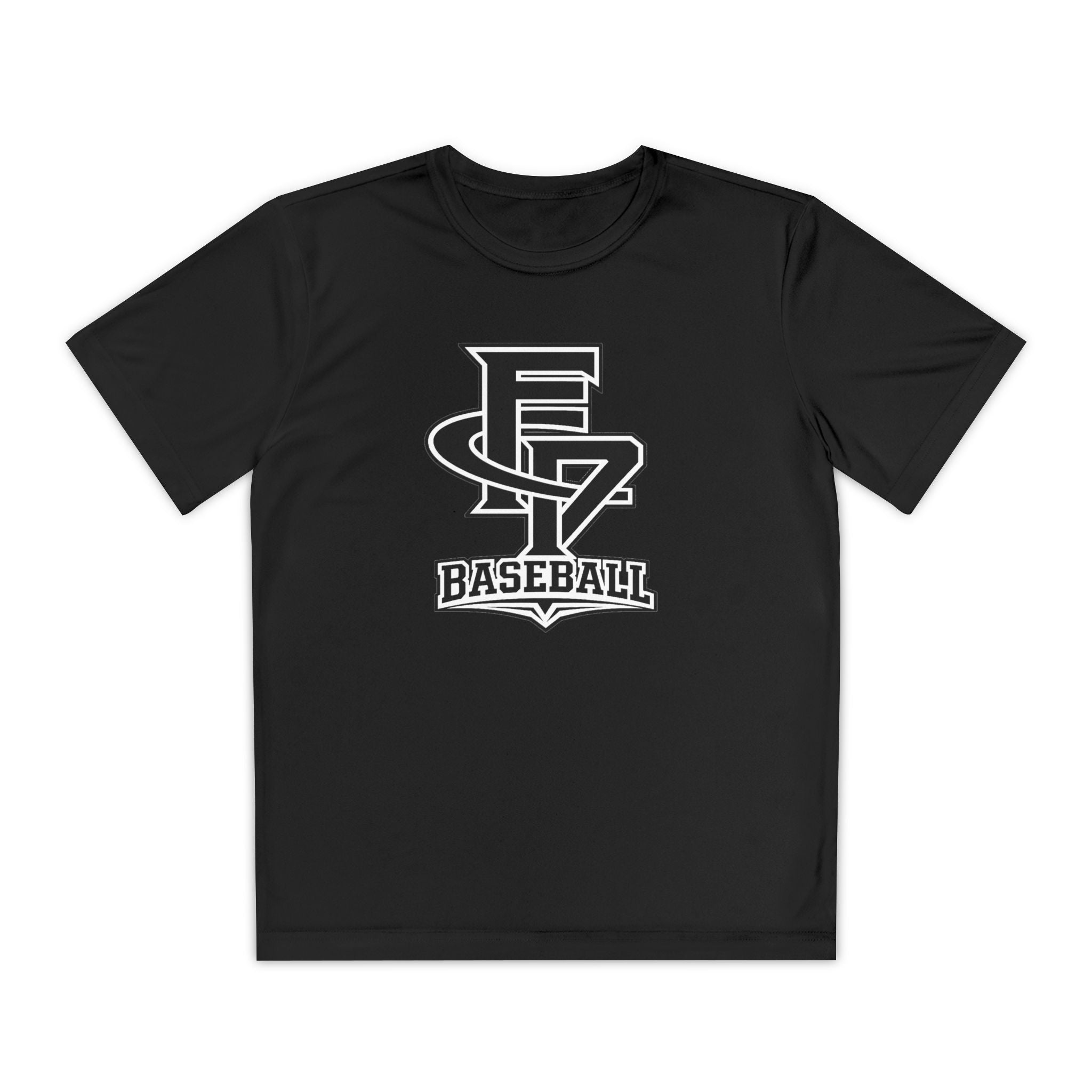 FCP Youth Baseball Dri-Fit Tee: Black Logo Alt