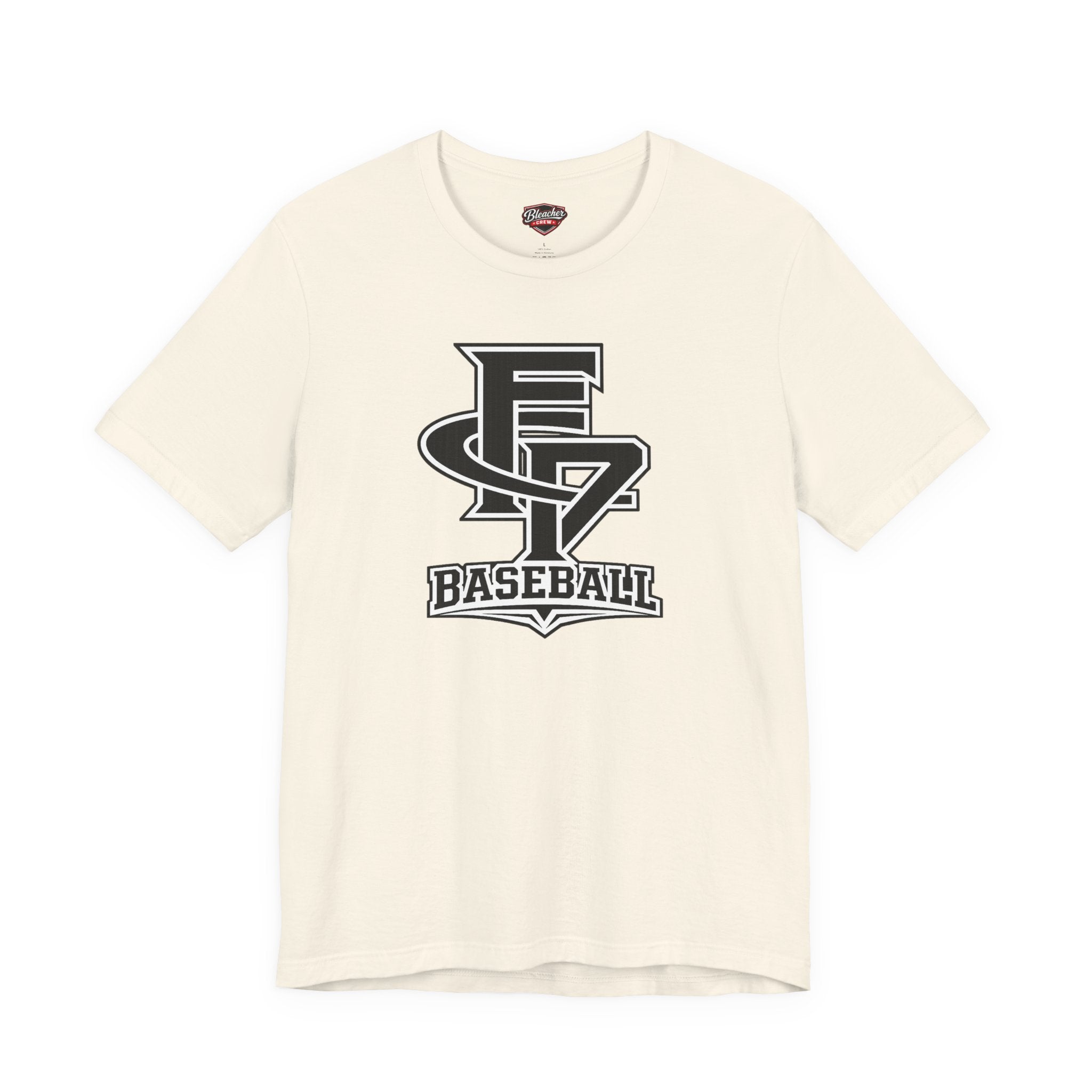 FCP Adult Baseball Tee: Black Logo Alt